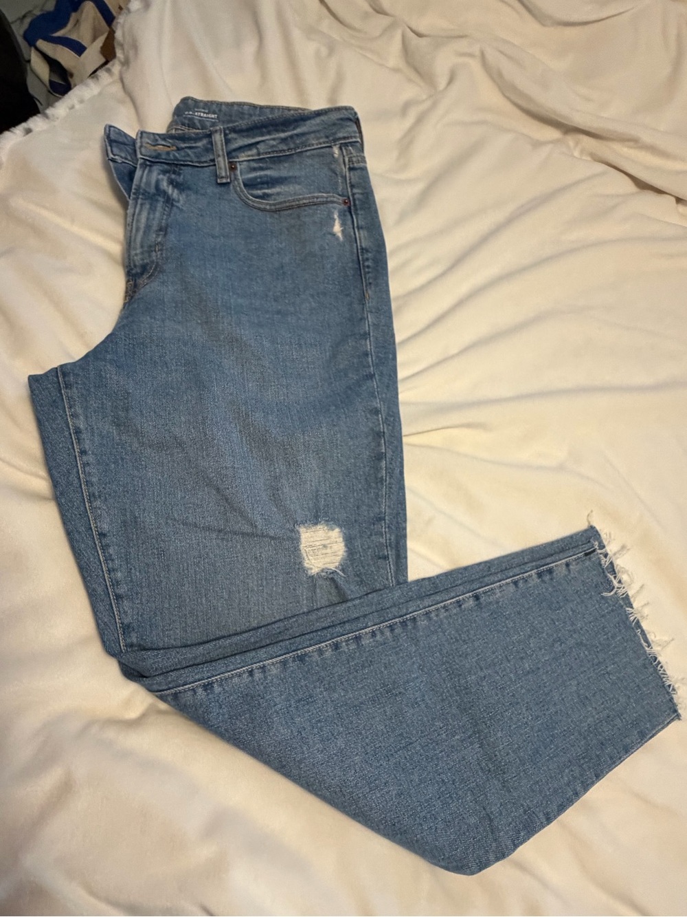 Old Navy Classic High-Rise Distressed Women's Jeans - Light Blue